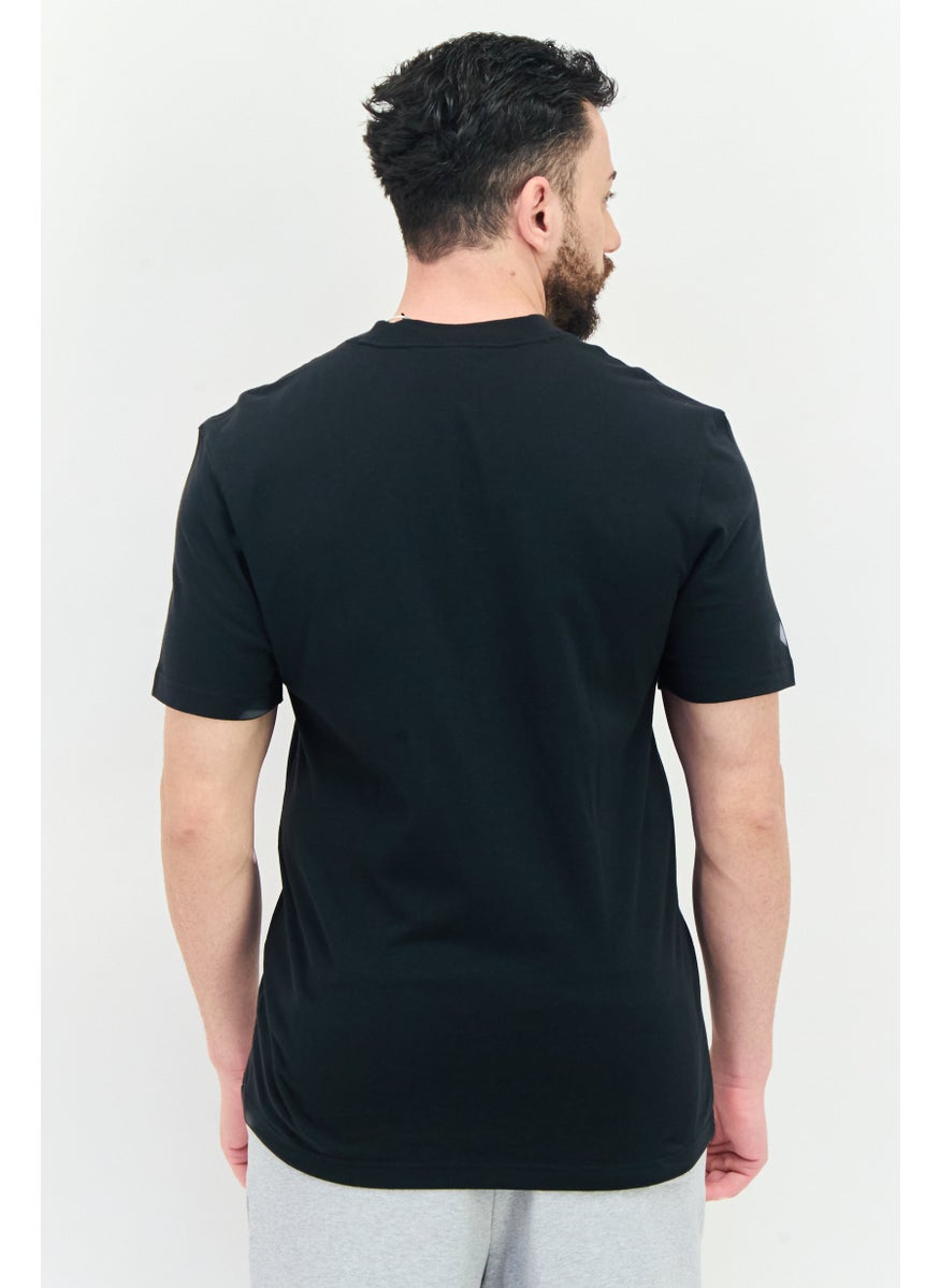 Men Sportswear Fit Short Sleeve Outdoor T-Shirt, Black