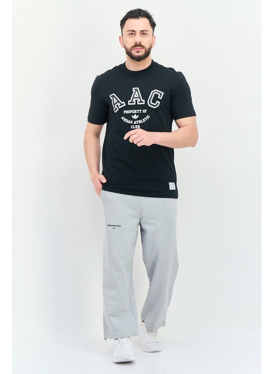 Men Sportswear Fit Short Sleeve Outdoor T-Shirt, Black