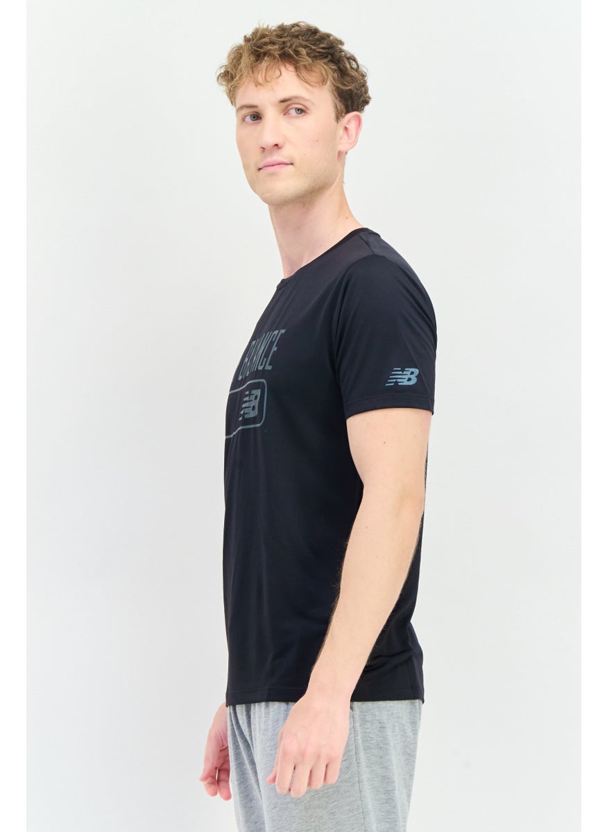 Men Sportswear Fit Short Sleeve Training T-Shirts, Black