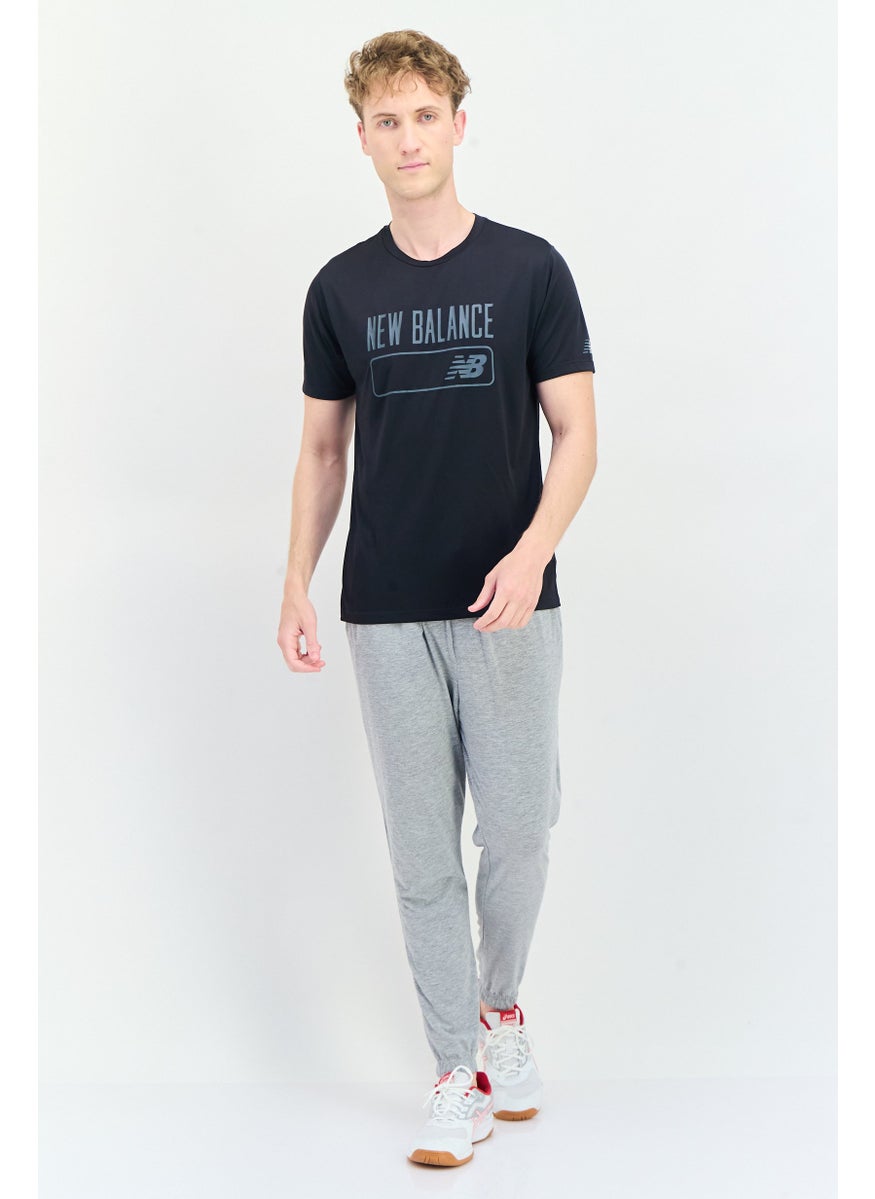 Men Sportswear Fit Short Sleeve Training T-Shirts, Black