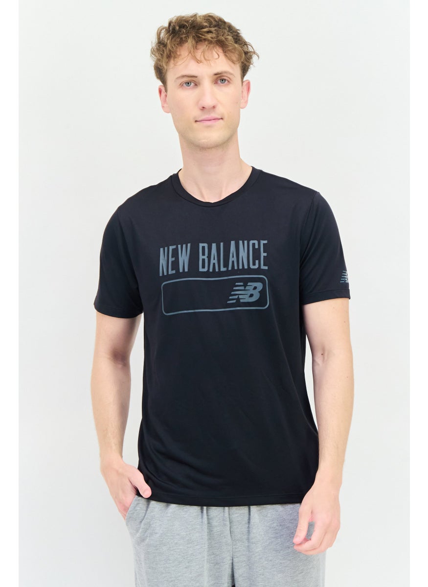 Men Sportswear Fit Short Sleeve Training T-Shirts, Black