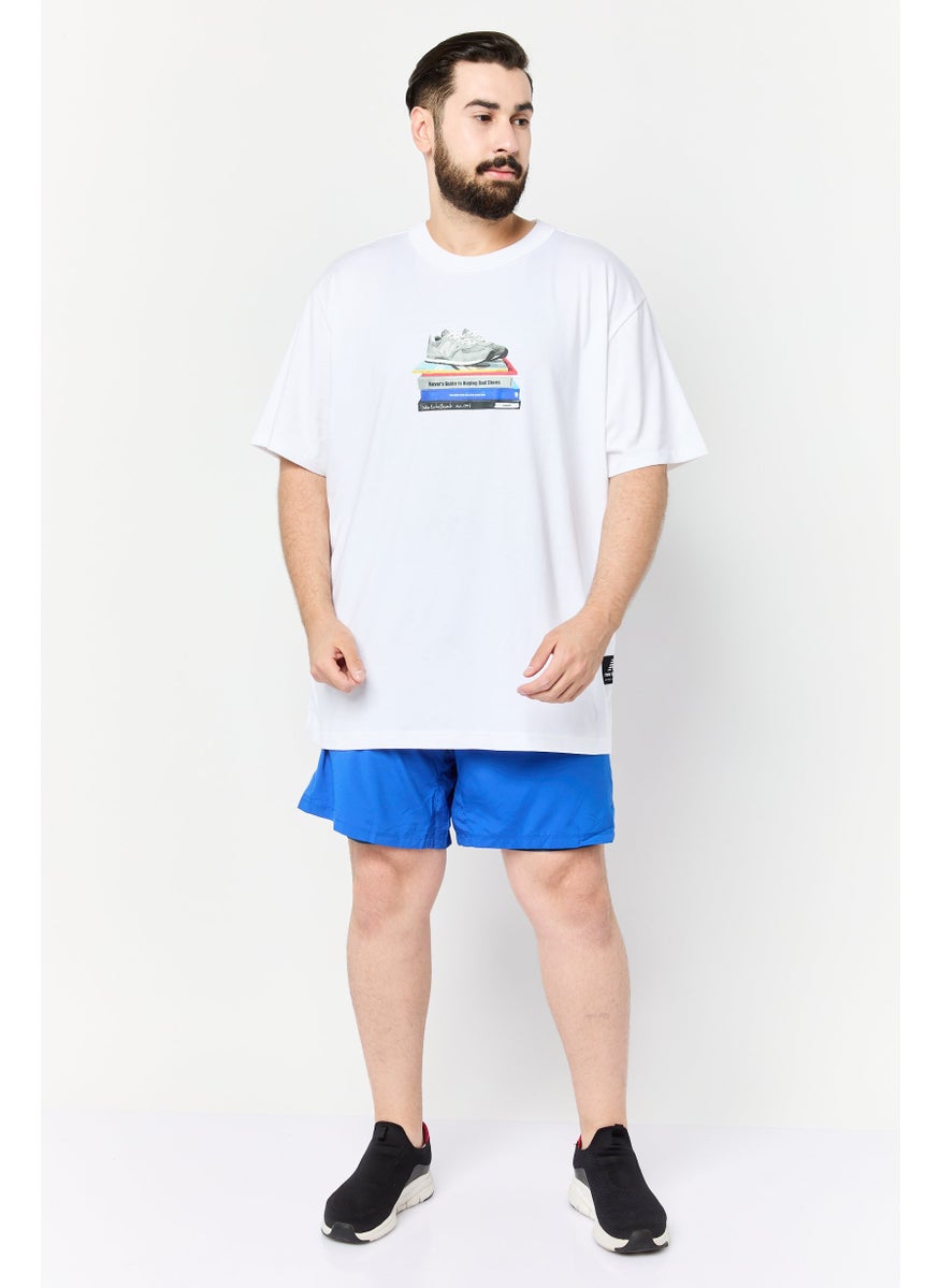 Men Sportswear Fit Short Sleeves Outdoors T-Shirt, Off White