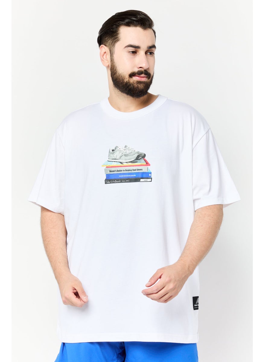 Men Sportswear Fit Short Sleeves Outdoors T-Shirt, Off White