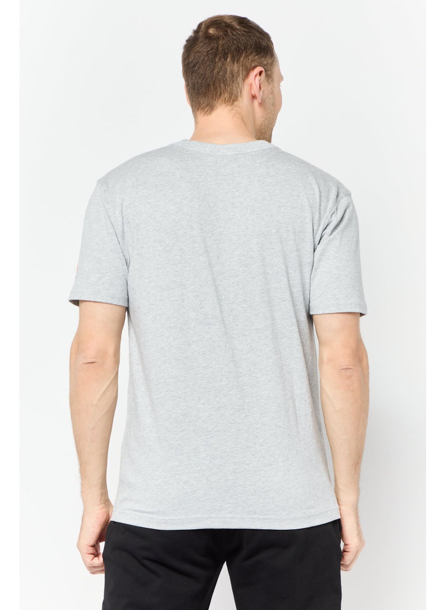 Men Relaxed Fit Short Sleeve Outdoor T-Shirts, Grey