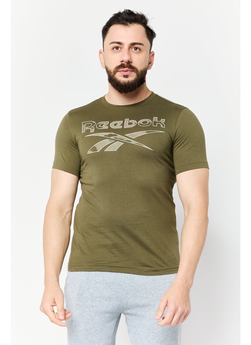 Men Sportswear Fit Short Sleeves Training T-Shirt, Olive