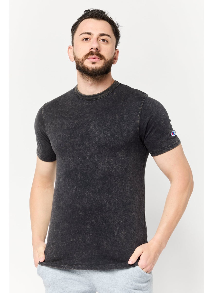 Men Sportswear Fit Short Sleeve Outdoor T Shirts, Black