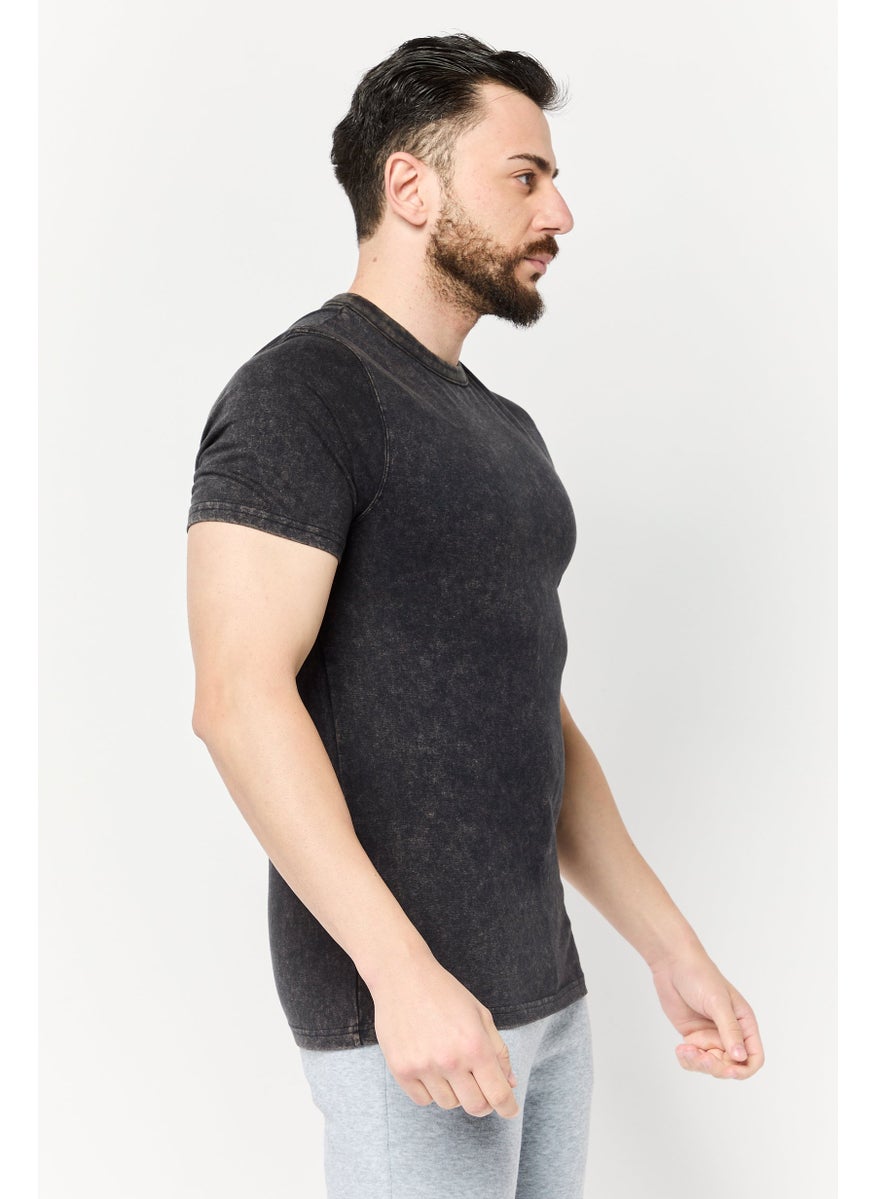 Men Sportswear Fit Short Sleeve Outdoor T Shirts, Black