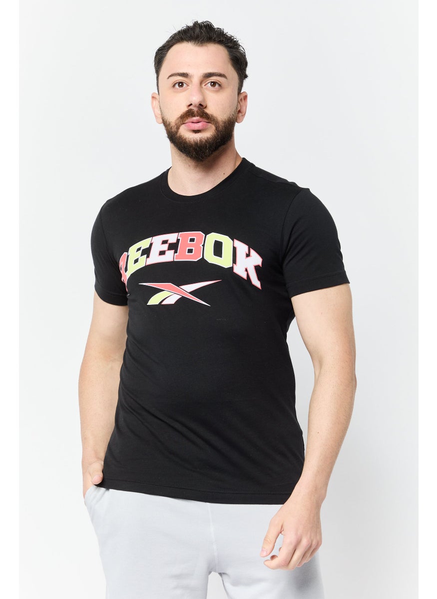 Men Sportwear Fit Short Sleeve Outdoor T-Shirt, Black