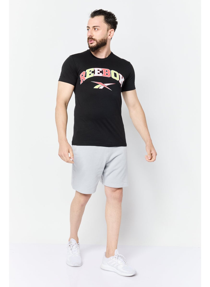Men Sportwear Fit Short Sleeve Outdoor T-Shirt, Black