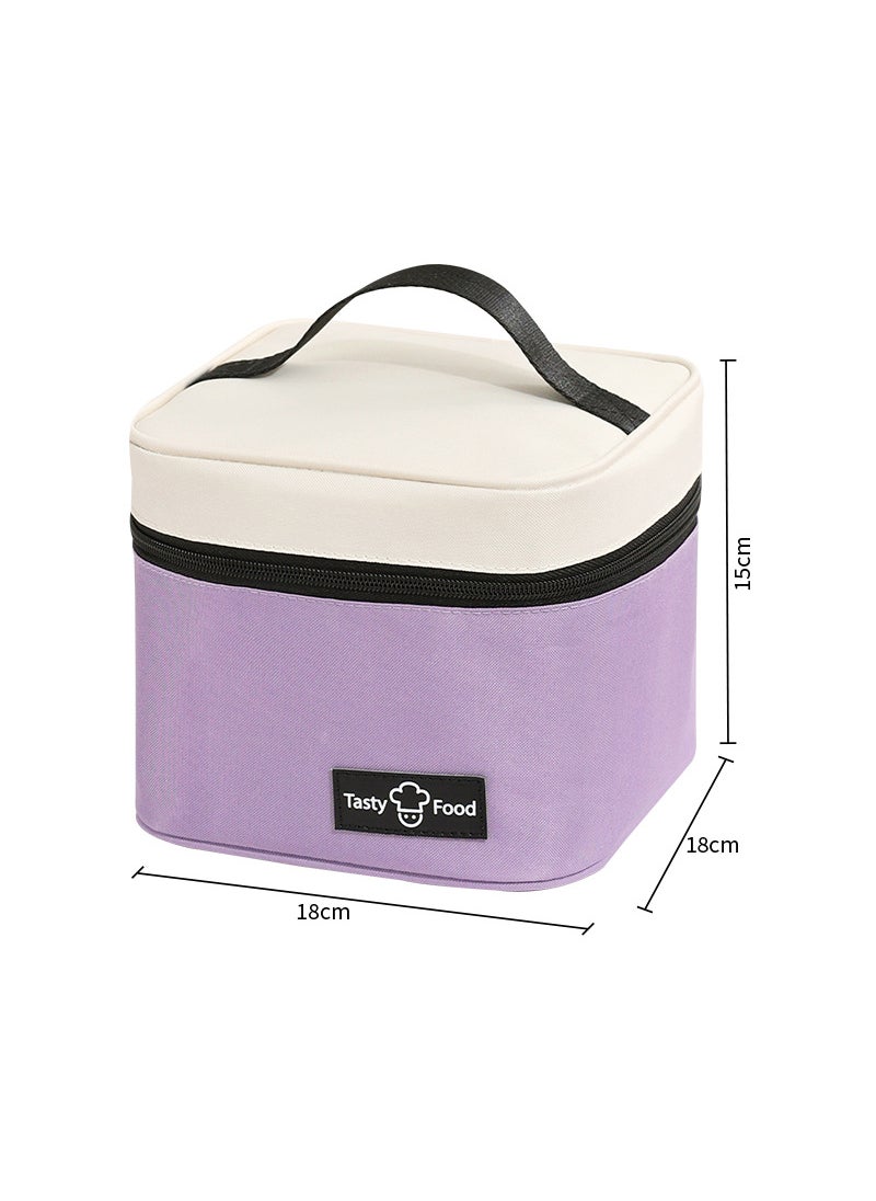 Insulated Lunch Bag Aluminum Foil Thickened Purple