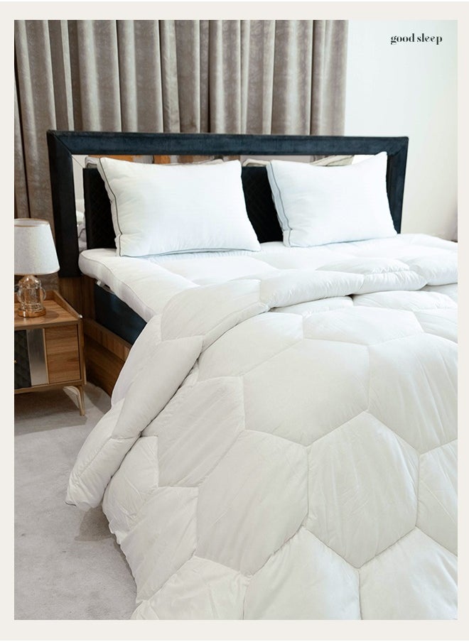 Premium White Duvet – Hotel-Quality Softness & Year-Round Comfort, Ultra-Fluffy, Breathable & Lightweight Warmth (Double 220x240 cm | Single 210x160 cm)