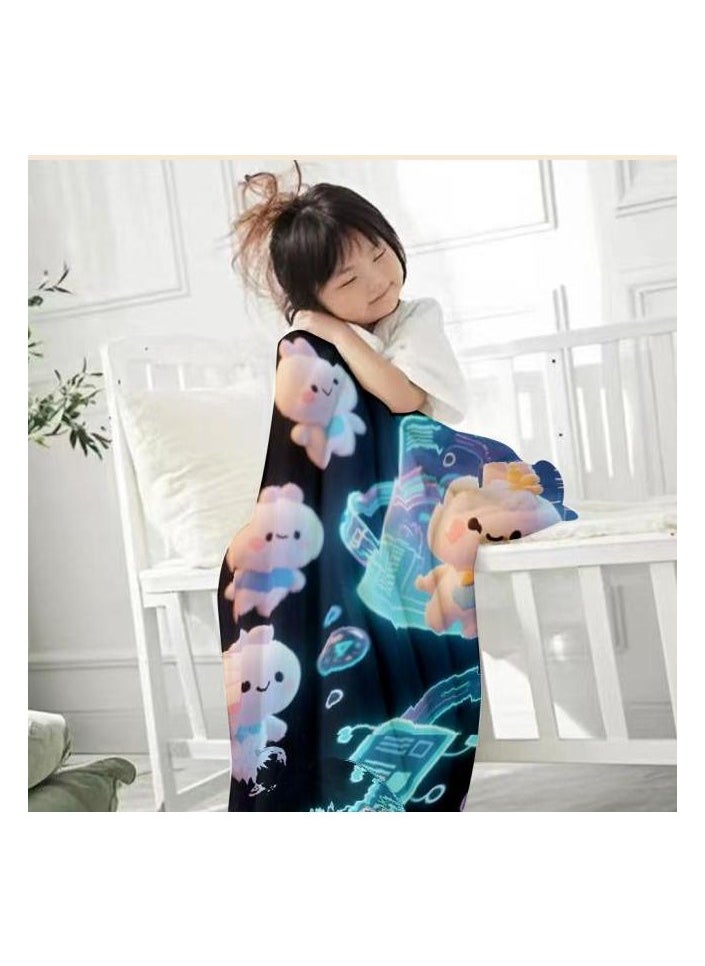Flannel thin blanket (warm and comfortable, suitable for sleep, gaming, dust removal and sandproof) 150cm*200cm - 186