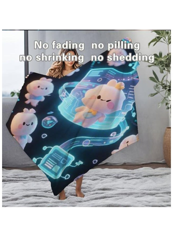 Flannel thin blanket (warm and comfortable, suitable for sleep, gaming, dust removal and sandproof) 150cm*200cm - 186