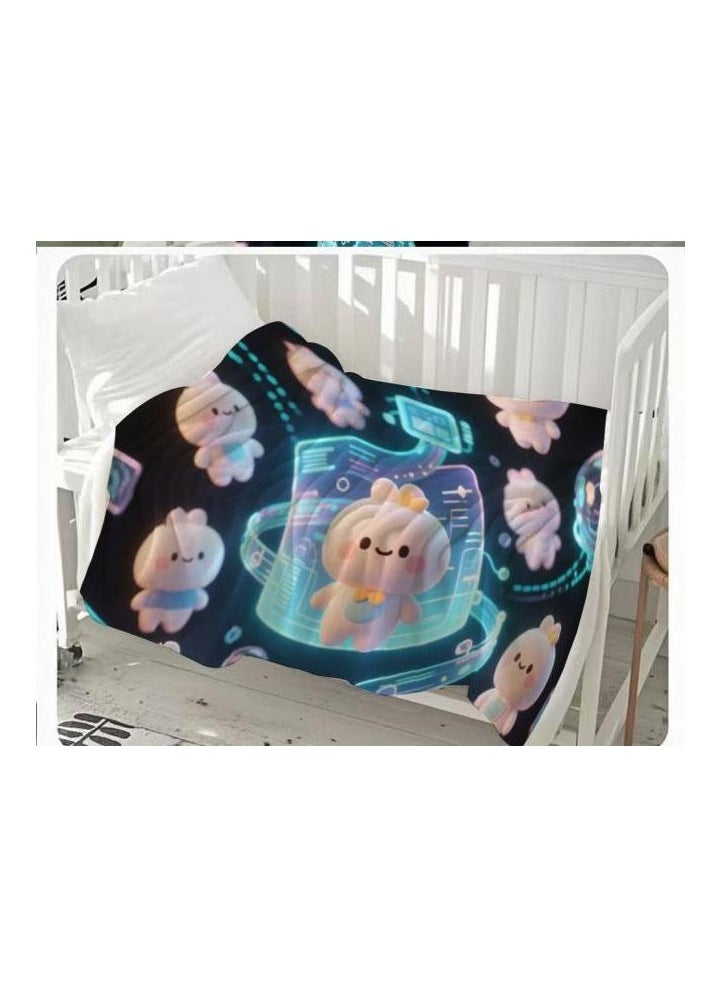 Flannel thin blanket (warm and comfortable, suitable for sleep, gaming, dust removal and sandproof) 150cm*200cm - 186