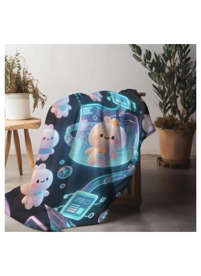 Flannel thin blanket (warm and comfortable, suitable for sleep, gaming, dust removal and sandproof) 150cm*200cm - 186
