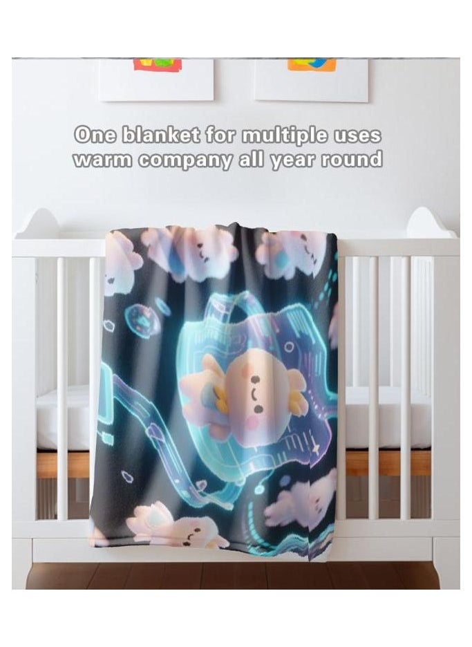 Flannel thin blanket (warm and comfortable, suitable for sleep, gaming, dust removal and sandproof) 150cm*200cm - 186