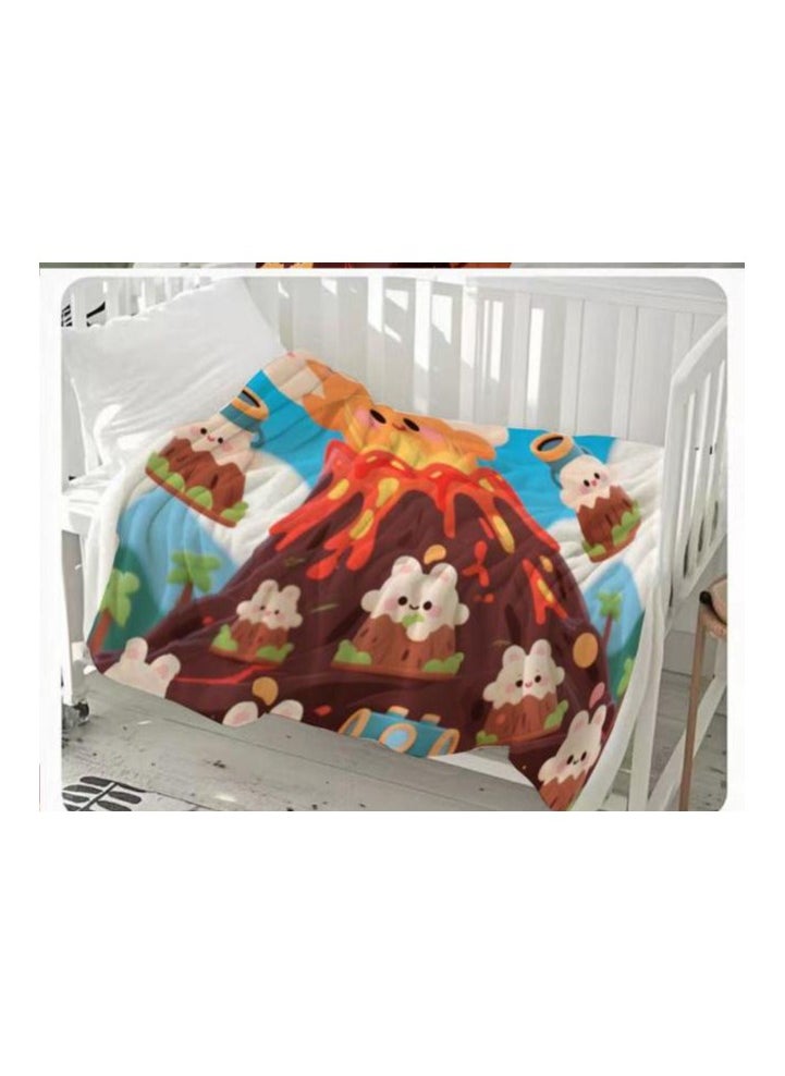 Children's or student cartoon flannel thin blanket (warm and comfortable, suitable for sleep, games) 100cm*150cm - 1115