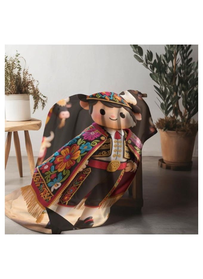 Children's or student cartoon flannel thin blanket (warm and comfortable, suitable for sleep, games) 100cm*150cm - 1020
