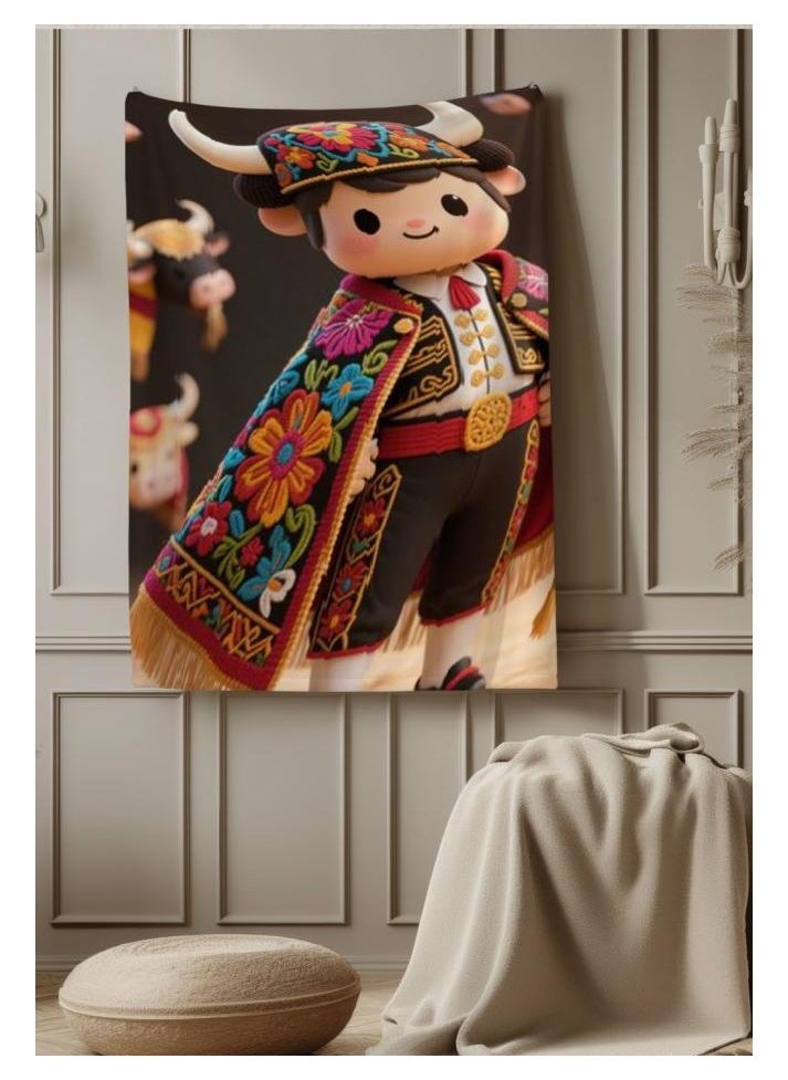 Children's or student cartoon flannel thin blanket (warm and comfortable, suitable for sleep, games) 100cm*150cm - 1020