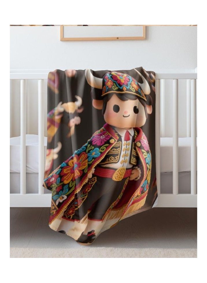 Children's or student cartoon flannel thin blanket (warm and comfortable, suitable for sleep, games) 100cm*150cm - 1020