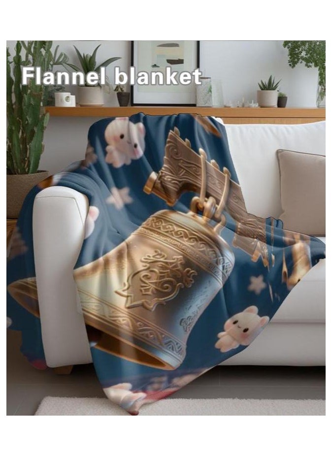 Children's or student cartoon flannel thin blanket (warm and comfortable, suitable for sleep, games) 100cm*150cm - 1035