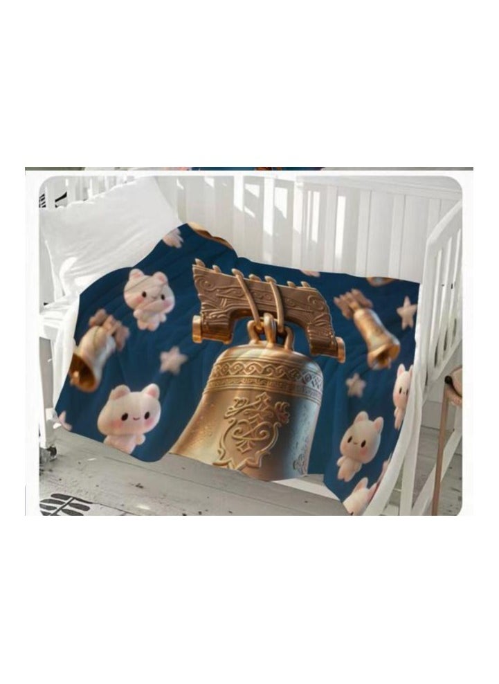 Children's or student cartoon flannel thin blanket (warm and comfortable, suitable for sleep, games) 100cm*150cm - 1035