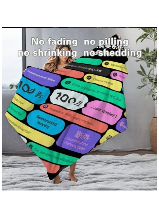 Children's or student cartoon flannel thin blanket (warm and comfortable, suitable for sleep, games) 100cm*150cm - 482