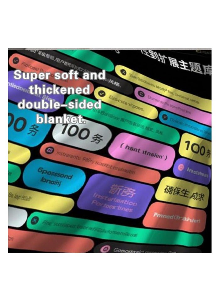 Children's or student cartoon flannel thin blanket (warm and comfortable, suitable for sleep, games) 100cm*150cm - 482