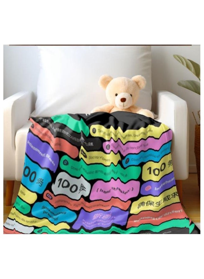 Children's or student cartoon flannel thin blanket (warm and comfortable, suitable for sleep, games) 100cm*150cm - 482