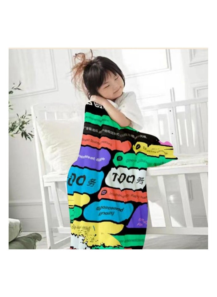 Children's or student cartoon flannel thin blanket (warm and comfortable, suitable for sleep, games) 100cm*150cm - 482