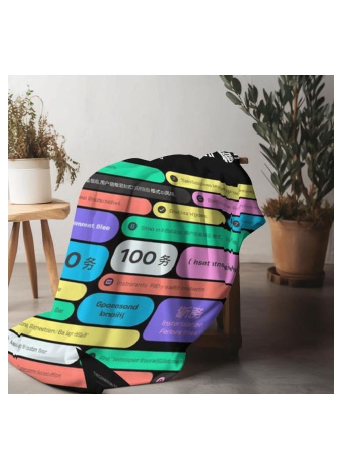 Children's or student cartoon flannel thin blanket (warm and comfortable, suitable for sleep, games) 100cm*150cm - 482
