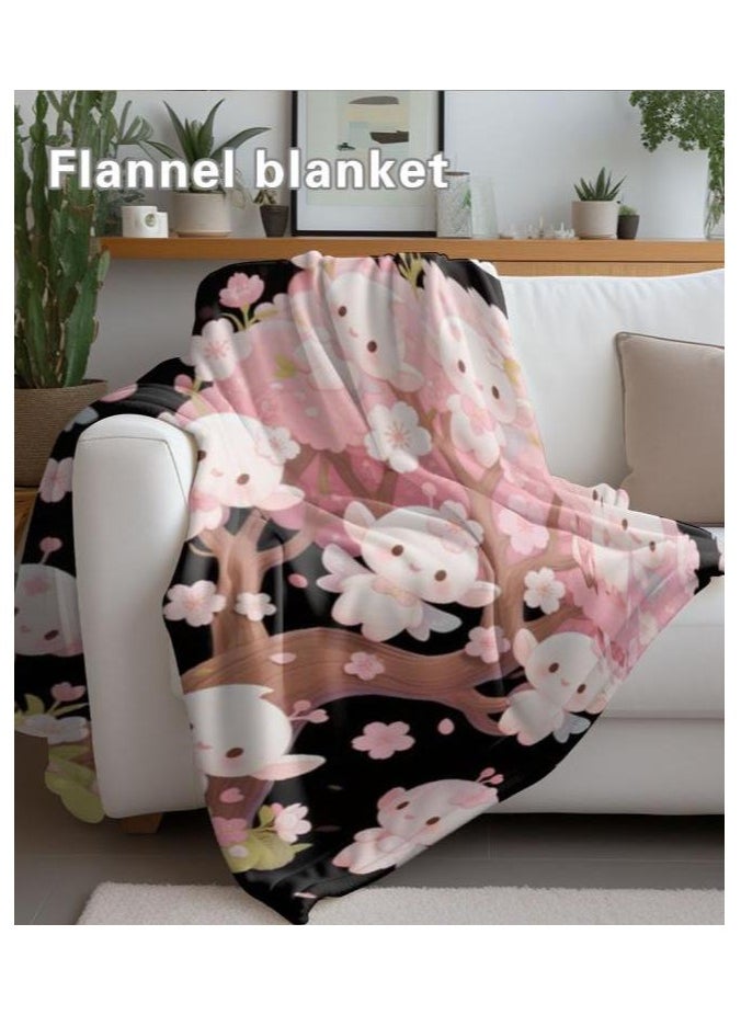 Children's or student cartoon flannel thin blanket (warm and comfortable, suitable for sleep, games) 100cm*150cm - 744