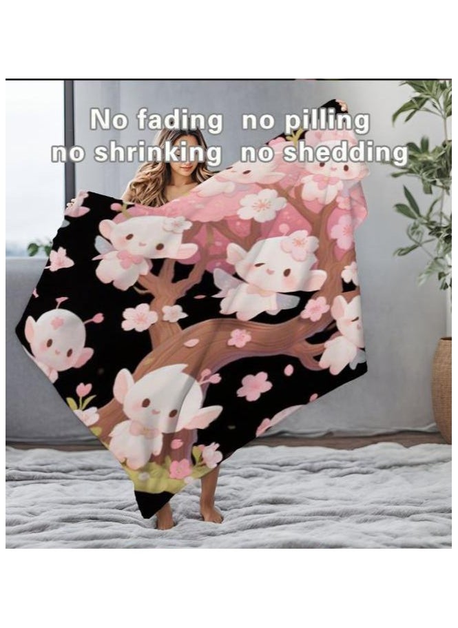Children's or student cartoon flannel thin blanket (warm and comfortable, suitable for sleep, games) 100cm*150cm - 744