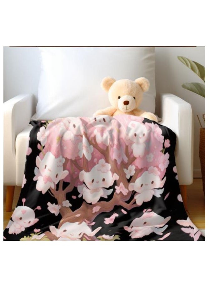 Children's or student cartoon flannel thin blanket (warm and comfortable, suitable for sleep, games) 100cm*150cm - 744