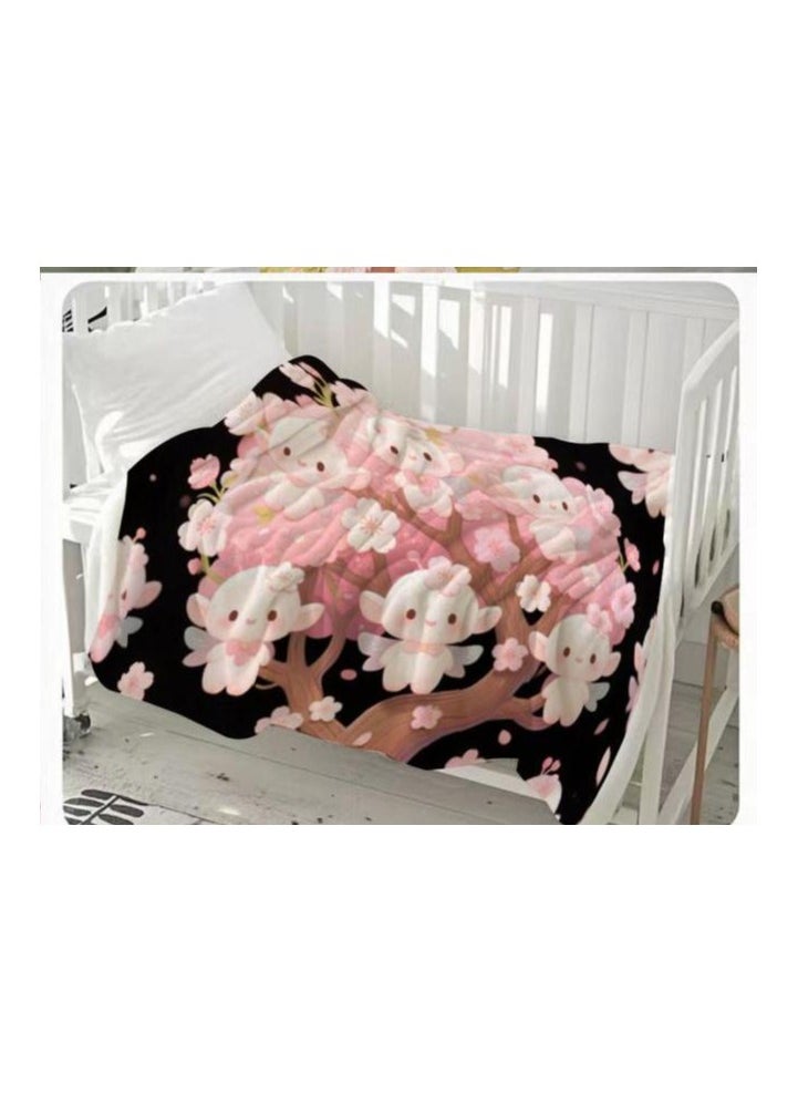 Children's or student cartoon flannel thin blanket (warm and comfortable, suitable for sleep, games) 100cm*150cm - 744