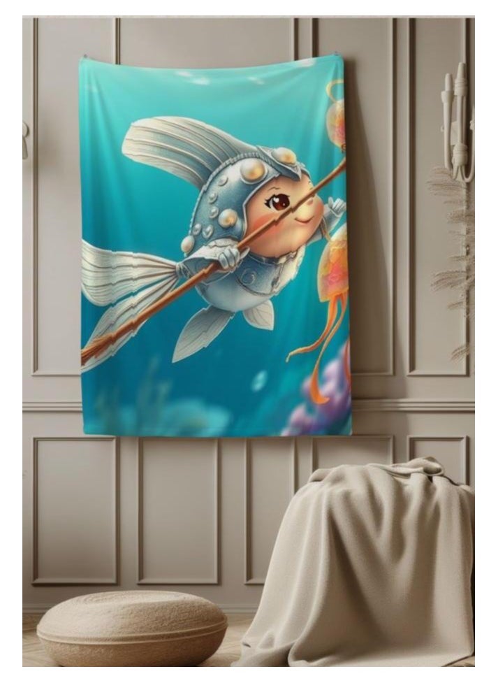 Children's or student cartoon flannel thin blanket (warm and comfortable, suitable for sleep, games) 100cm*150cm - 965