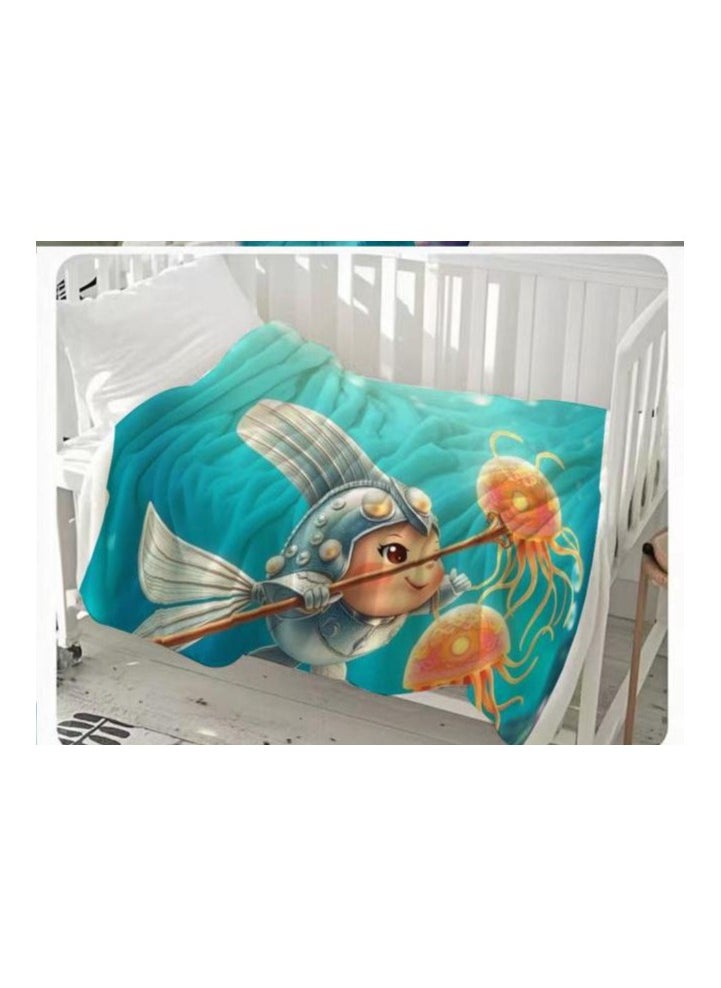 Children's or student cartoon flannel thin blanket (warm and comfortable, suitable for sleep, games) 100cm*150cm - 965