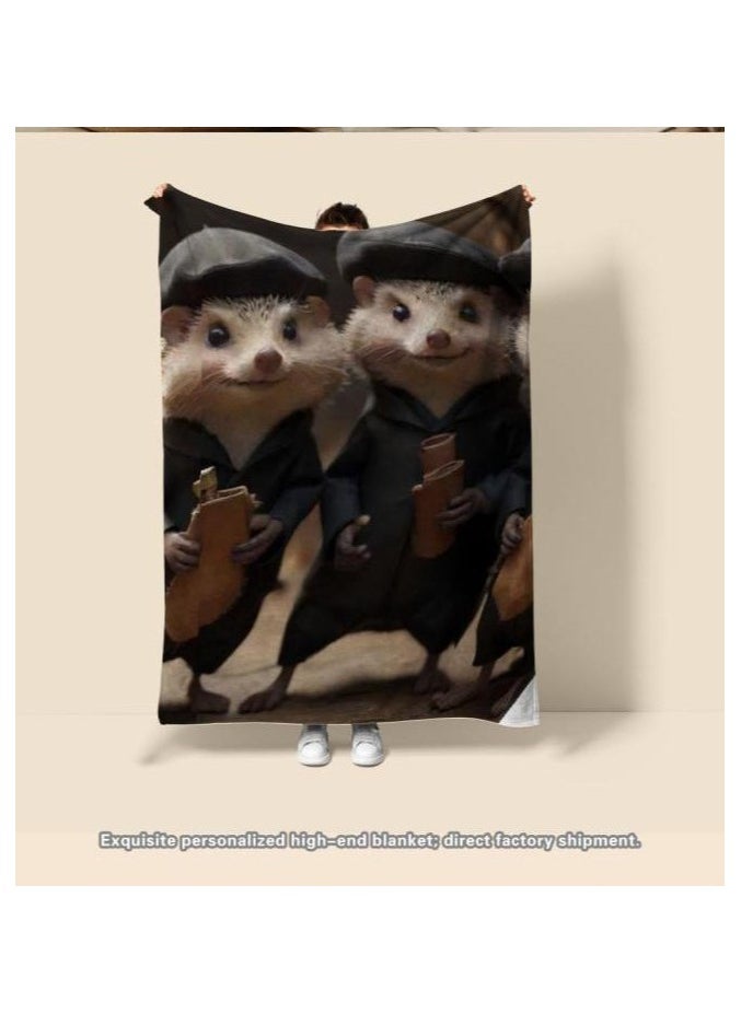 Children's or student cartoon flannel thin blanket (warm and comfortable, suitable for sleep, games) 100cm*150cm - 945