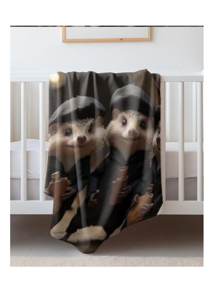 Children's or student cartoon flannel thin blanket (warm and comfortable, suitable for sleep, games) 100cm*150cm - 945