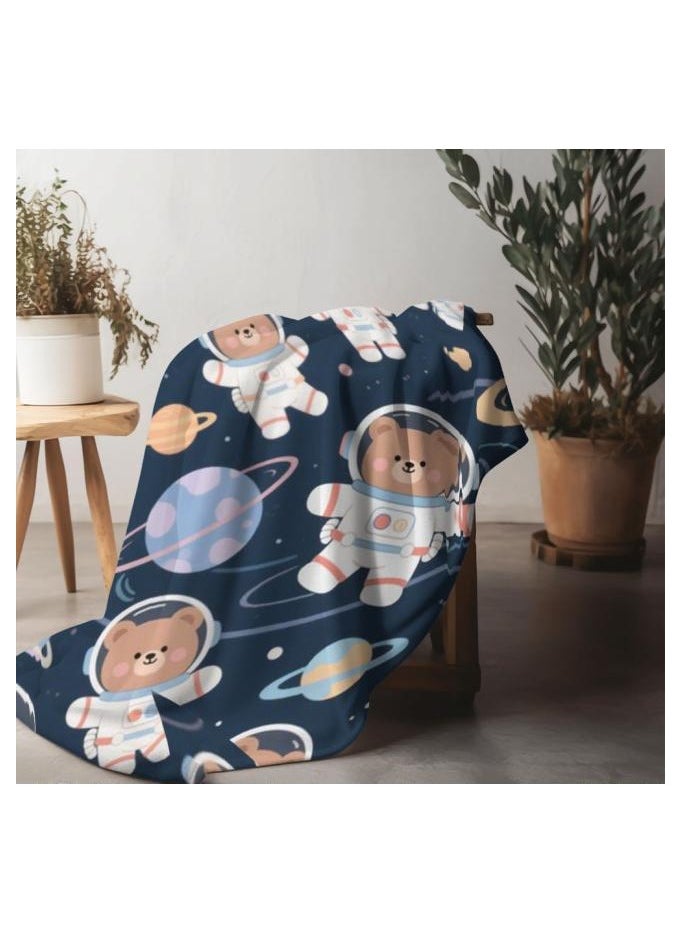Children's or student cartoon flannel thin blanket (warm and comfortable, suitable for sleep, games) 100cm*150cm - 29