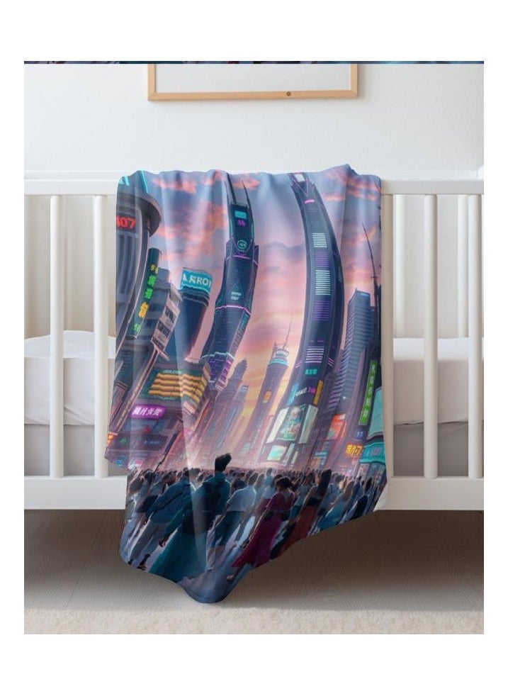 Children's or student cartoon flannel thin blanket (warm and comfortable, suitable for sleep, games) 100cm*150cm - 552