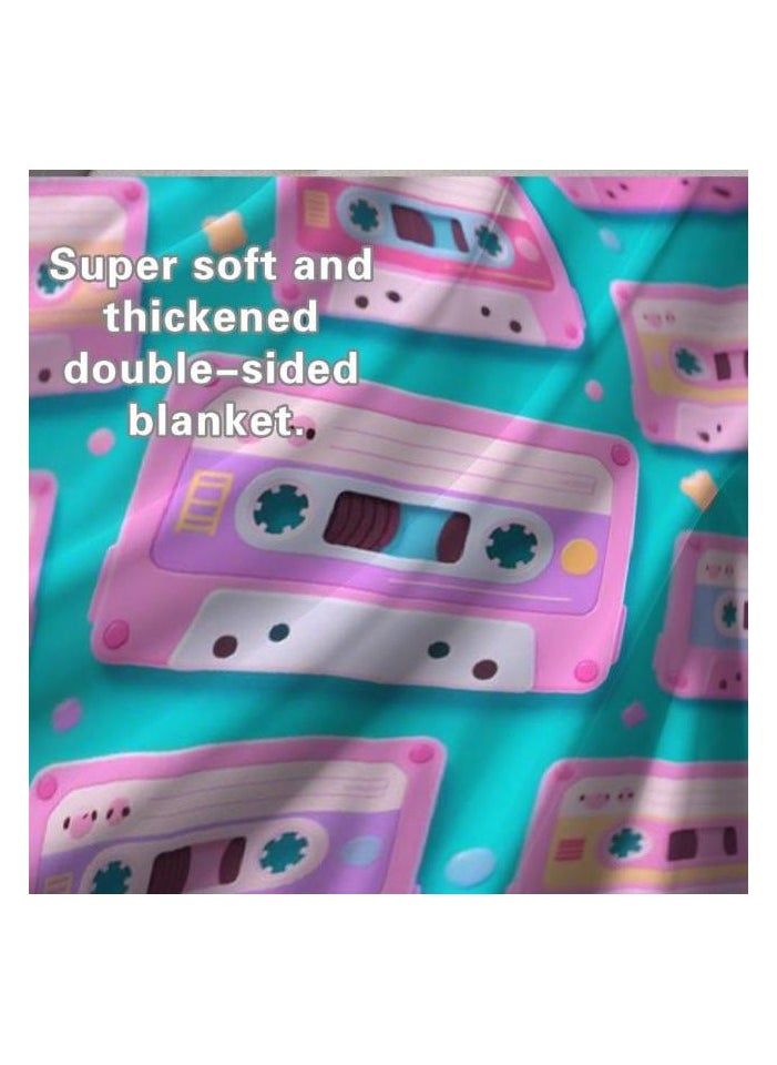 Children's or student cartoon flannel thin blanket (warm and comfortable, suitable for sleep, games) 100cm*150cm - 88