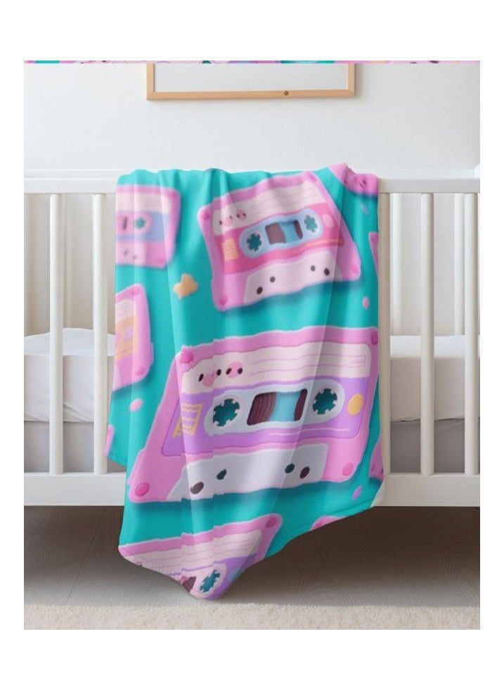 Children's or student cartoon flannel thin blanket (warm and comfortable, suitable for sleep, games) 100cm*150cm - 88