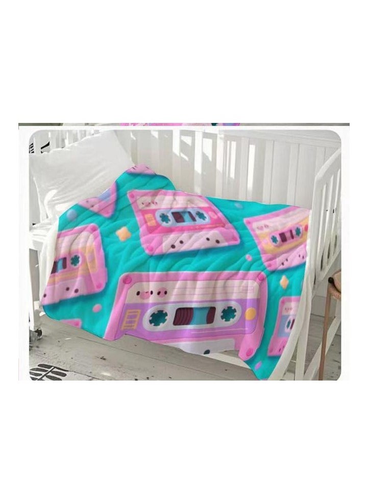 Children's or student cartoon flannel thin blanket (warm and comfortable, suitable for sleep, games) 100cm*150cm - 88