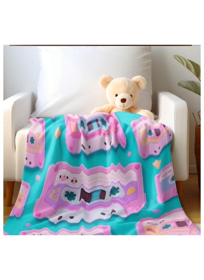 Children's or student cartoon flannel thin blanket (warm and comfortable, suitable for sleep, games) 100cm*150cm - 88