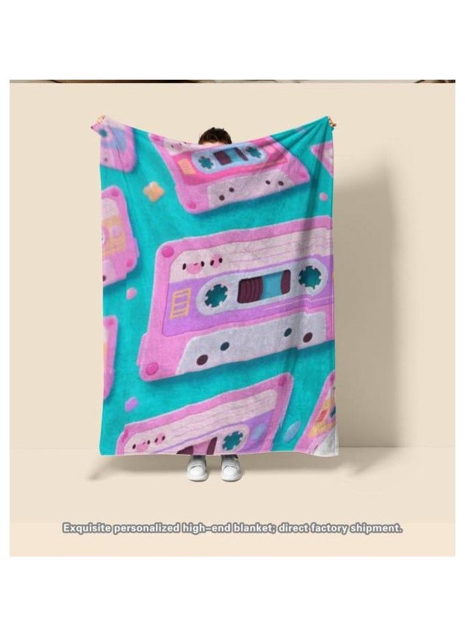 Children's or student cartoon flannel thin blanket (warm and comfortable, suitable for sleep, games) 100cm*150cm - 88