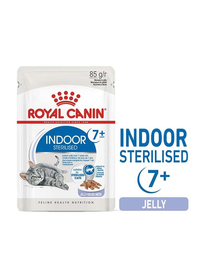 Feline Health Nutrition Indoor 7+ Jelly Wet Food Pouches 85g Pack Of 12