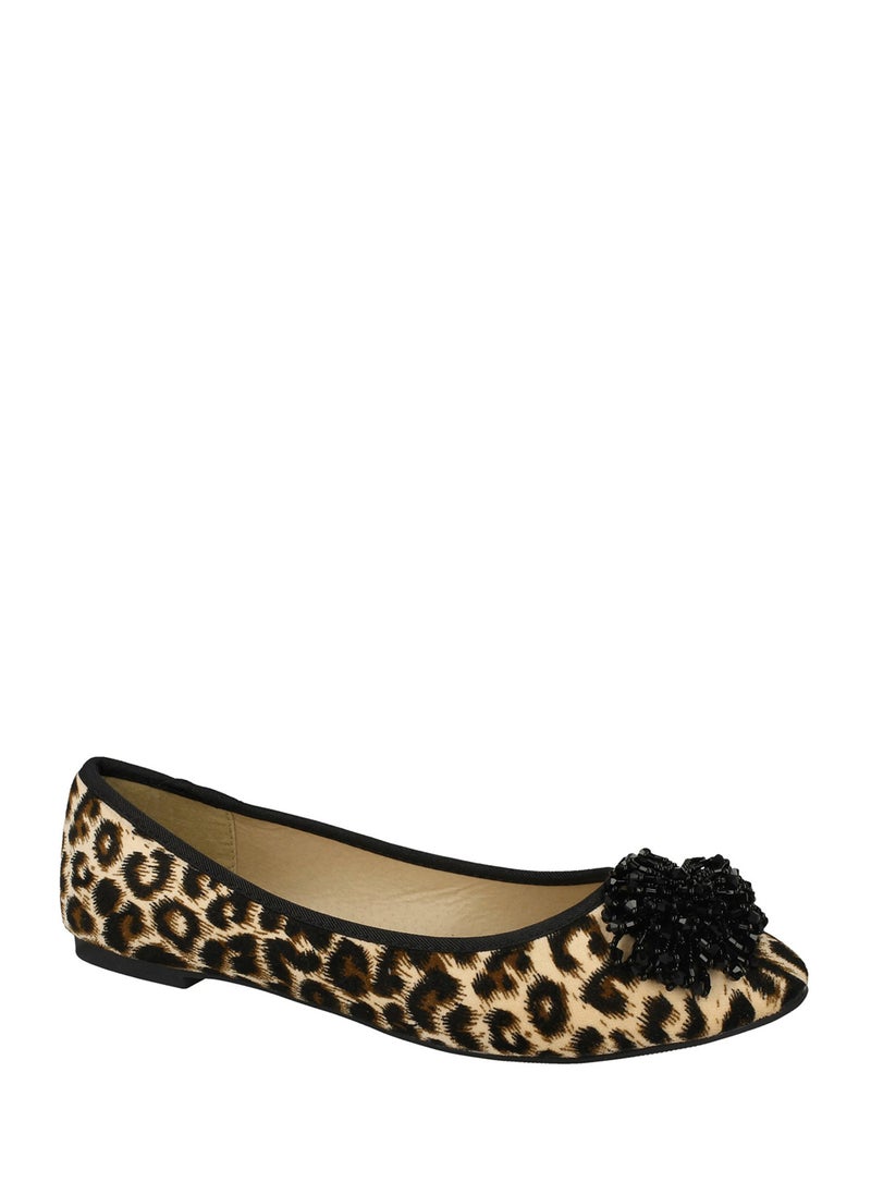 Beaded Charm Pointed Ballerina