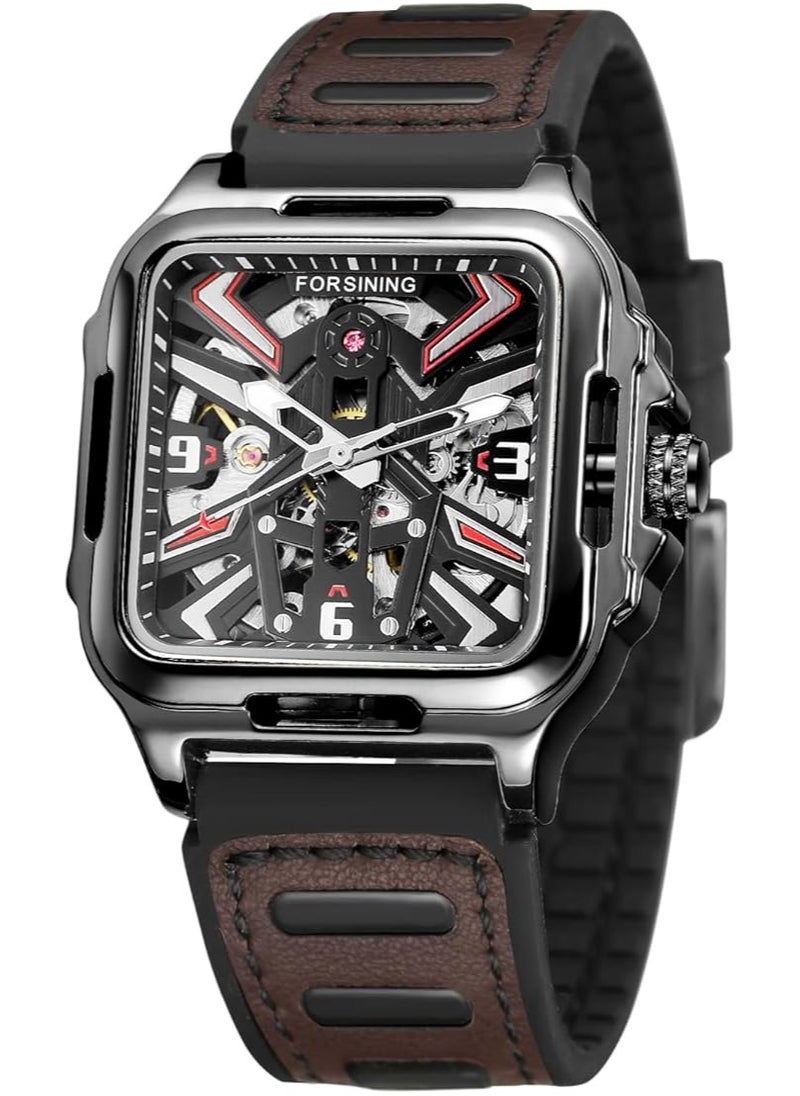 Watches for Men Watch Leather Strap Luxury Luminous Water Resistant Automatic Mechanical Wristwatch 1008