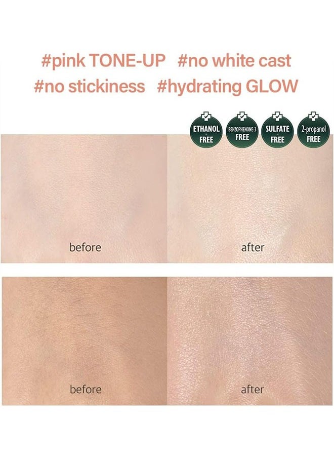 UV Essence Waterfuli Sun Cream, Protects Skin From UV Rays, Moisturizing and Vtalizing with Light Formula, Tone Up Color Correcting with SPF 50+ PA++++ Sunscreen